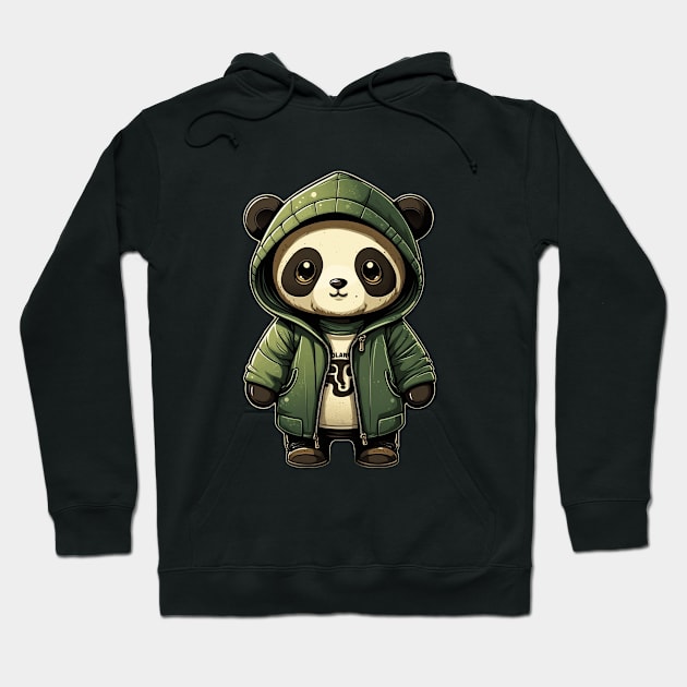 Panda in a Hoodie Hoodie by Trendy Tshirts